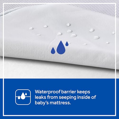 SEALY BABY OmniPedic Refresh Breathable Crib Mattress, GREENGUARD Gold Certified, Made in USA, Removable Knit Cover, 2 Stage, Toddler Bed Fit