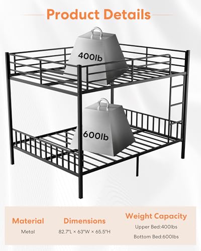 Full Size Loft Bed with Desk and Storage Stairs, Heavy Duty Metal Loft Bed Frame with Wardrobe