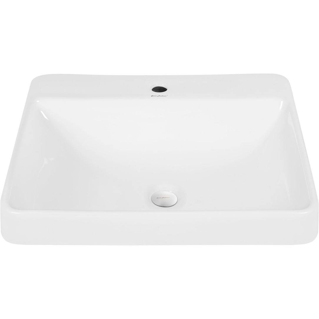 Carre Rectangular Vessel Sink (White), Swiss Madison SM-VS202