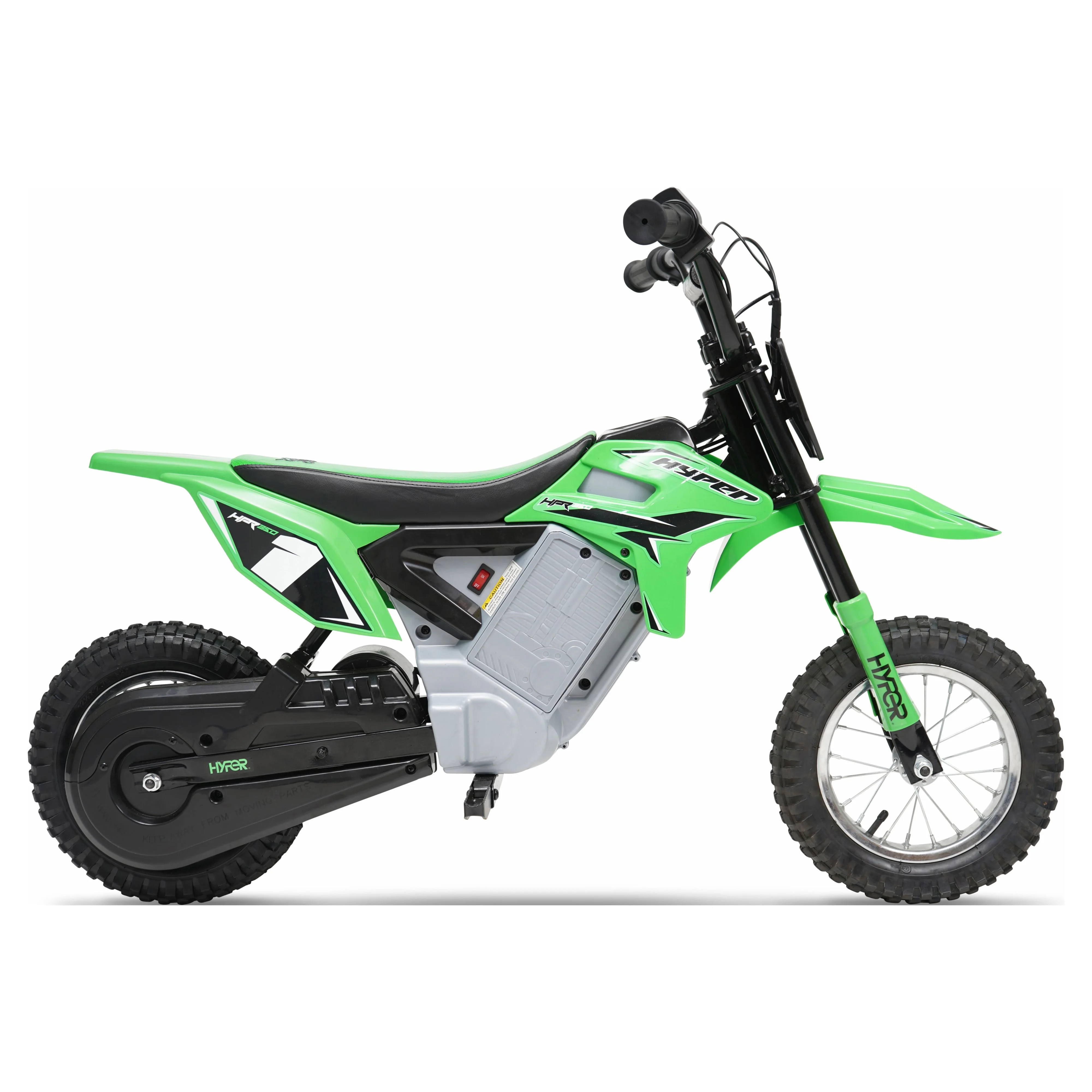 Hyper Toys HPR 350 Dirt Bike 24 Volt Electric Motorcycle in Green - Radiant Selections