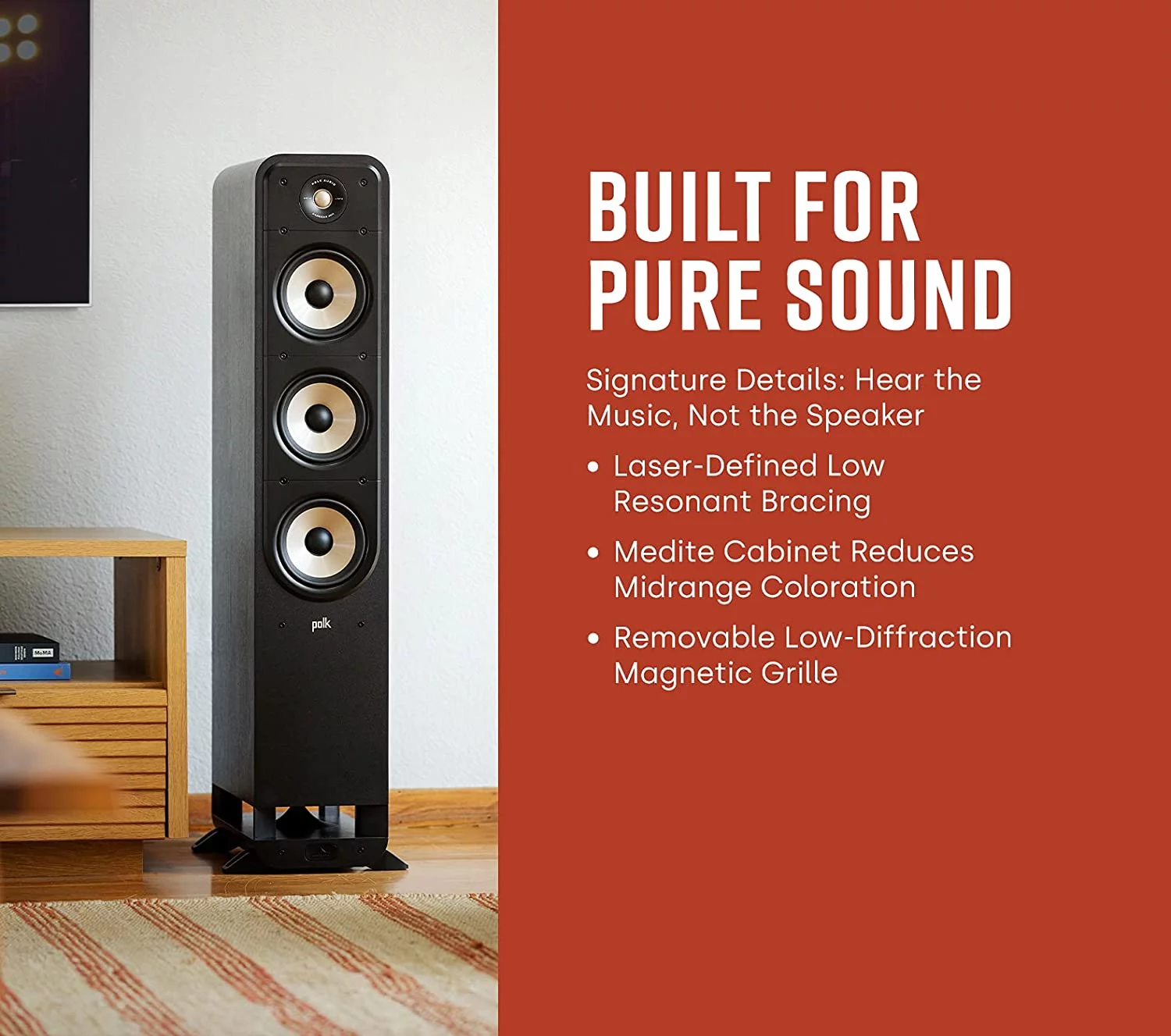 Polk Signature Elite ES60 Tower Speaker - Stunning Black - Radiant Selections