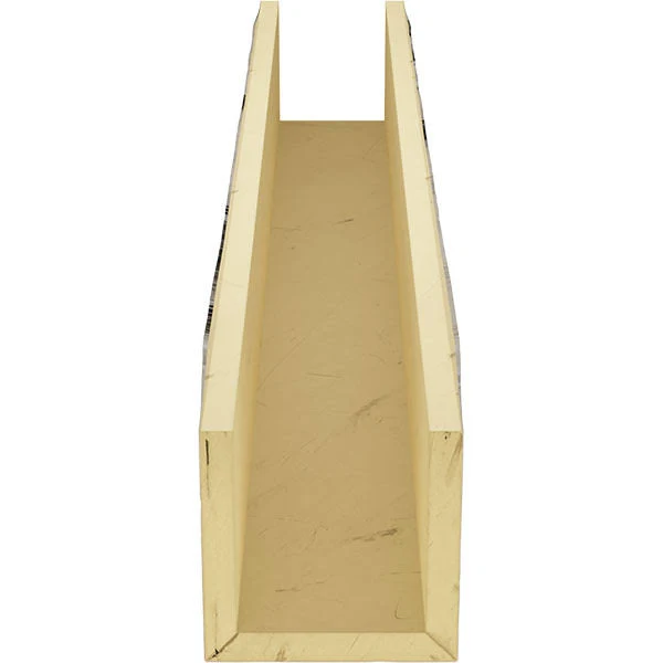 Ekena Millwork BMRW3C0080X040X144WH 3-Sided (U-beam) Riverwood Faux Wood Beam, Whitewash, 8x22W x 4x22H x 12&L