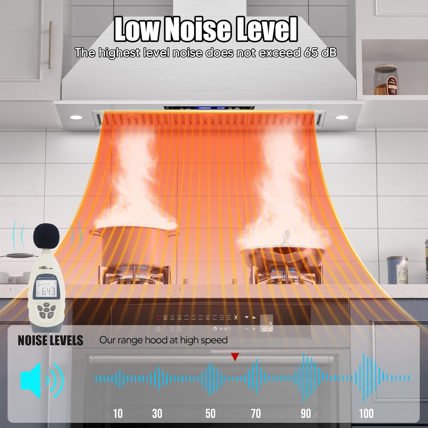 30 Inch Insert Range Hood,Stainless Steel Kitchen Stove Vent Hood,Ducted/Ductless Convertible Duct