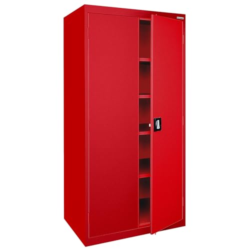 Sandusky Lee EA4R362472-02 Welded Steel Elite Storage Cabinet with Adjustable Shelves, 24" Length x 36" Width x 72" Height, Charcoal