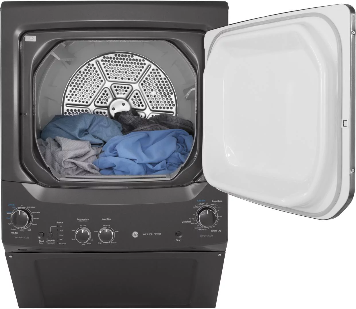 GE APPLIANCES GUD27GSPMDG  COMBINATION WASHER GAS DRYER White