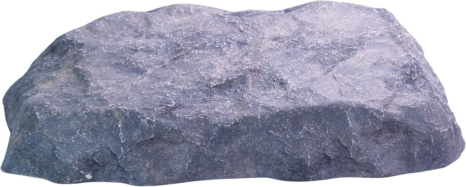 Airmax CrystalClear TrueRock Outdoor Faux Flat Rock Cover, Artificial Landscape Enclosure, Fake Decorative Landscaping Fiberglass Protection Lid
