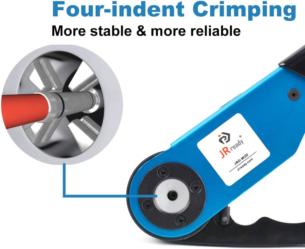 JRready wire Crimping Tool JRD W2D 4 way 8 Indent Crimpers work with Deutsch DT series Connector Heavy Duty Connector AT Series Electrical Connectors