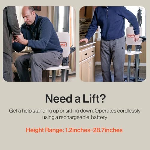 SuperHandy GoRise Electric Floor to Stand Lift – 500 Lbs Capacity, Standing Assistance, Portable, Adjustable, Ergonomic, Easy Storage