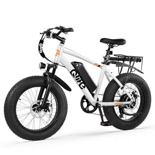 Racer Fat tire Electric Bike for Adults - 28MPH Mountain Ebike with Peak 1200W Brushless Motor, 499Wh Removable Battery