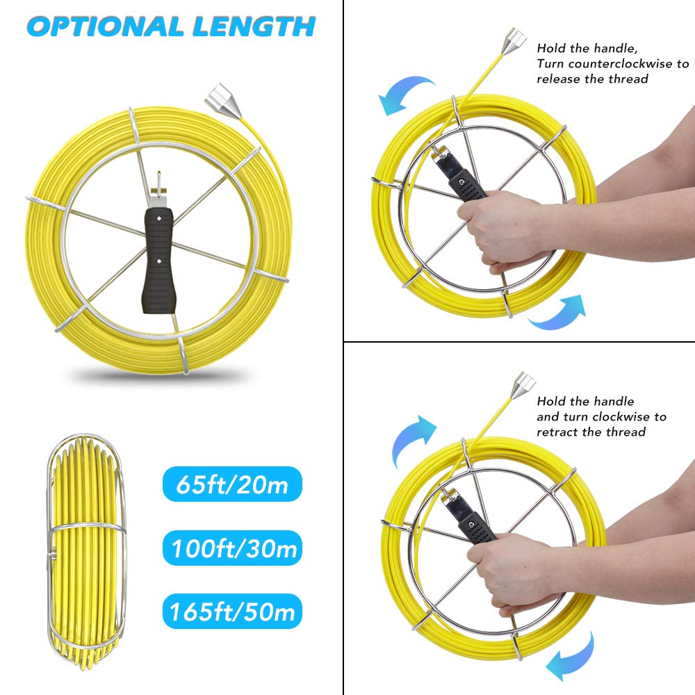 Sewer Camera, 165ft/50m Wireless Sewer Inspection Camera for Android/iOS, Max Connected to 5 Device, 7 Inch LCD Monitor WiFi Endoscope Borescope