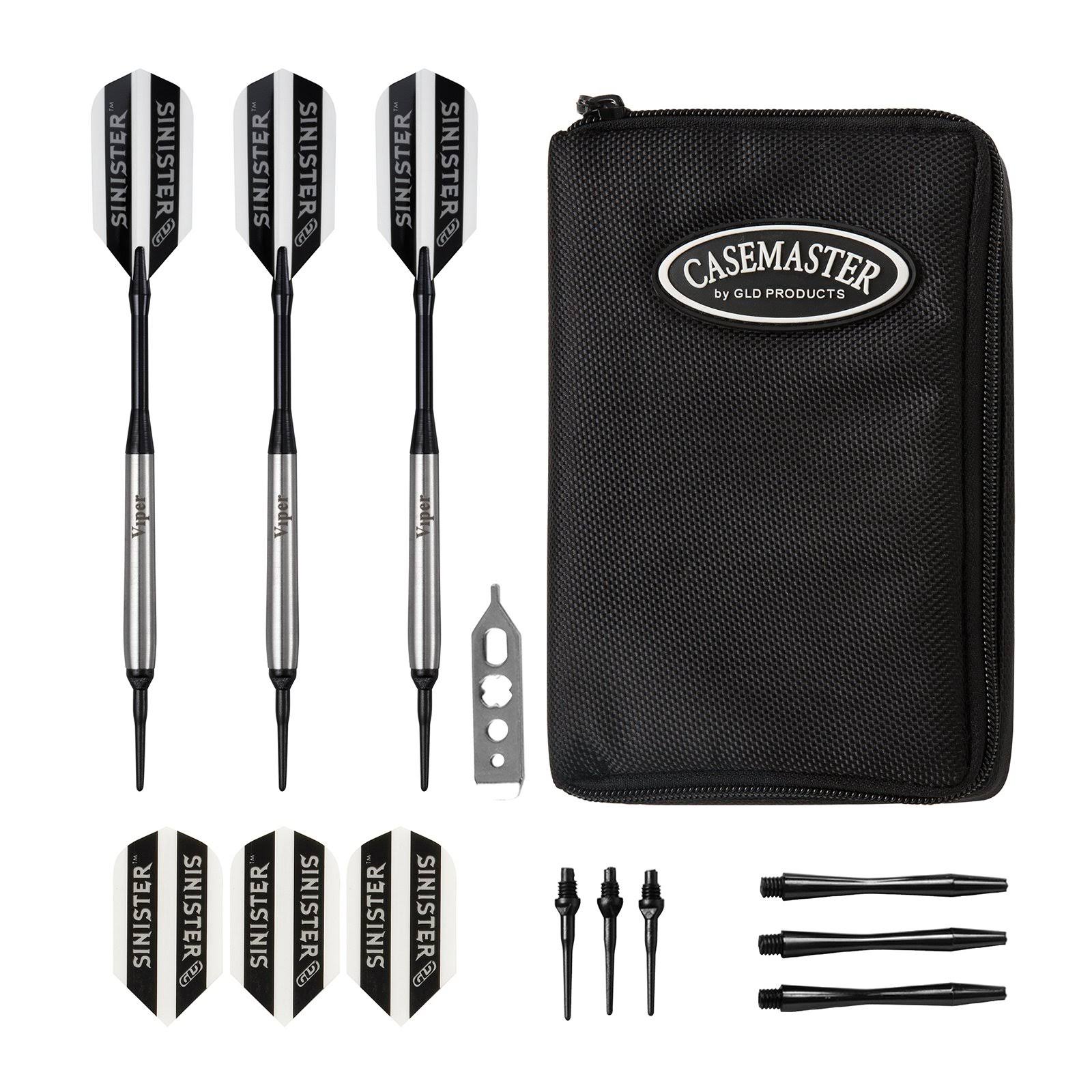 Viper Sinister Tungsten Soft Tip Darts and Casemaster Select Dart Case - 21-9065