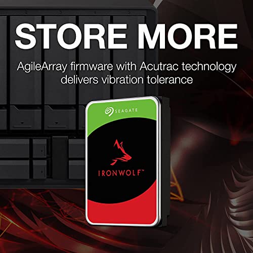 Seagate IronWolf 12TB NAS Internal Hard Drive HDD – CMR 3.5 Inch SATA 6Gb/s 7200 RPM 256MB Cache for RAID Network Attached Storage