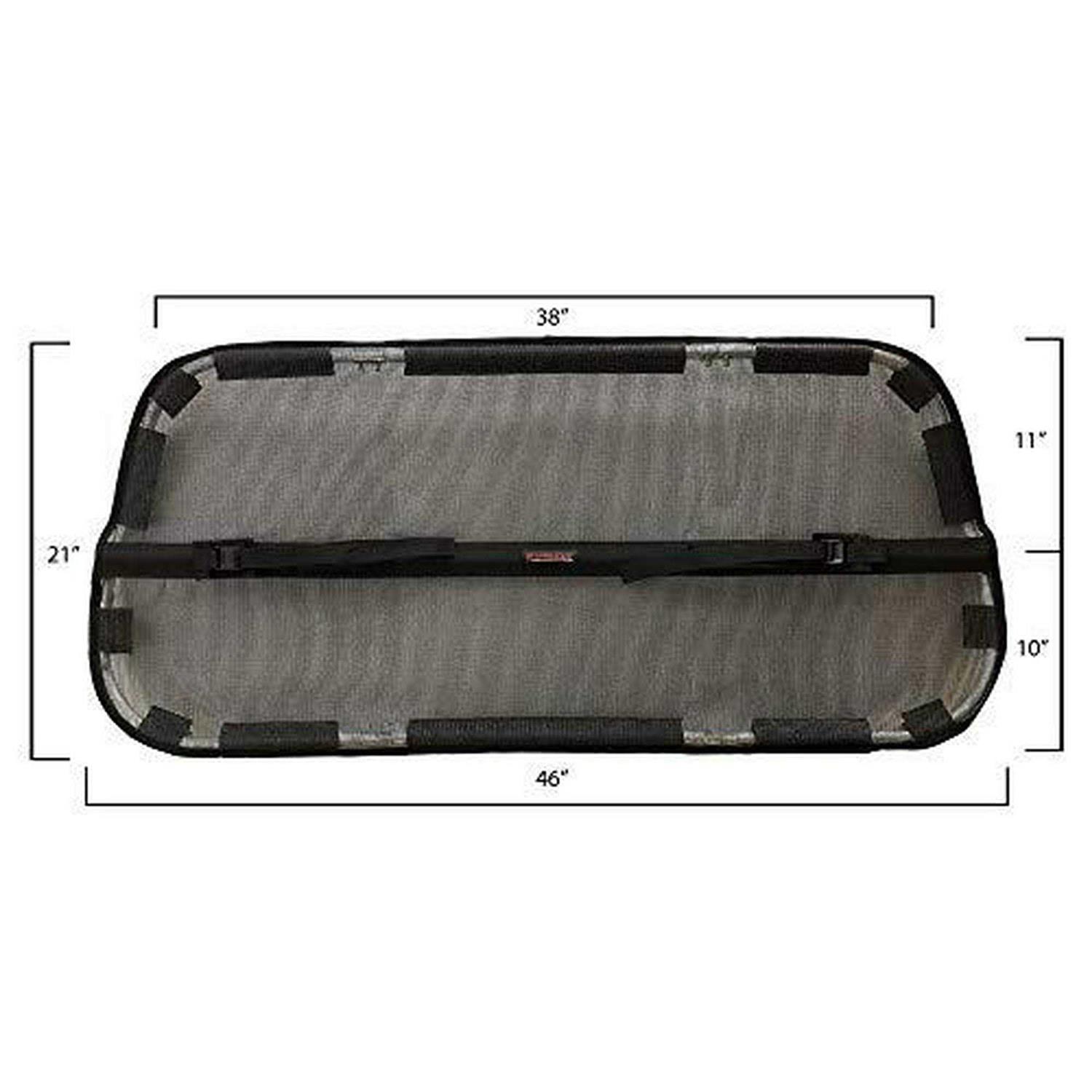 Bushwhacker Cargo Area Dog Barrier for CUV &amp; Mid-Sized SUV 46 Wide Hatchback Pet Divider Crossover Vehicle Car Net Mesh Travel