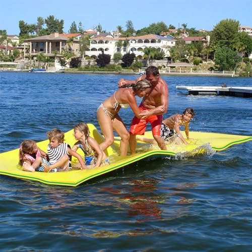 Oversized Lily Pad Floating Mat, 3 Layer 7'/9'/12'/18' Floating Water Mat,Ocean, Beach, River, Pool, Floating Mat for Water Recreation and Relaxing
