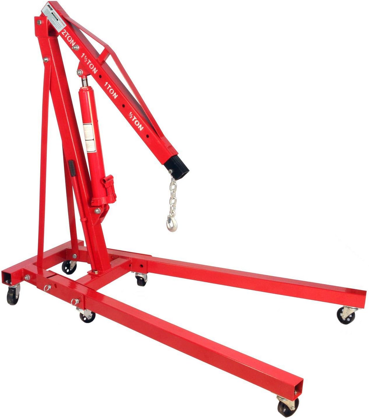 Dragway Tools 2 Ton Folding Hydraulic Engine Hoist Cherry Picker Shop Crane Hoist Lift