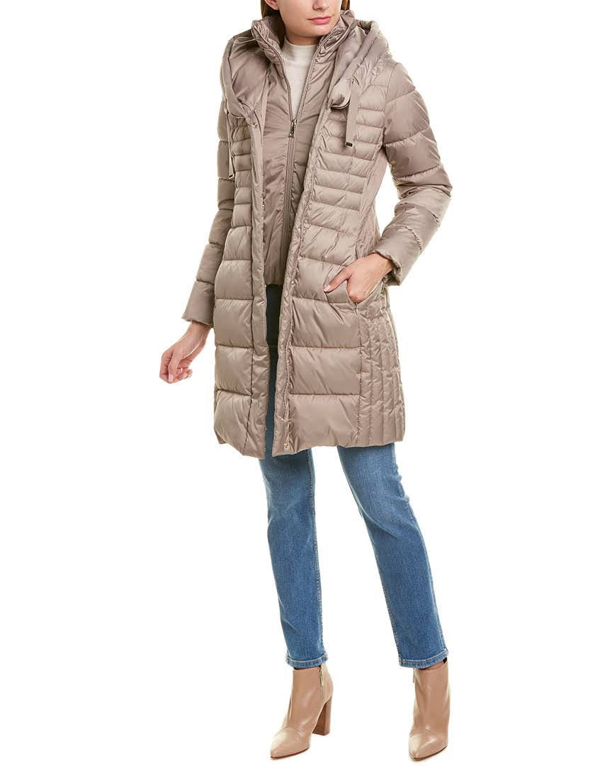 Tahari Casey Long Puffer Coat