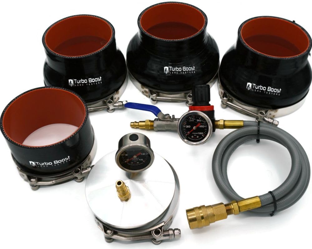 Turbo Boost Leak Testers Large Frame Shop Turbo Boost Leak Tester kit 4" 5" 5.5" 6" with 5 ft Extension Air Line Kit with 150 PSI Regulator