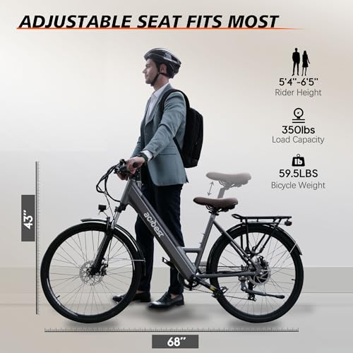 ACTBEST Core Electric Bike for Adults - 468Wh Removable Battery, 26 inch Step Thru Electric Bicycle, Peak 500W Brushless Motor Cityrun Ebike
