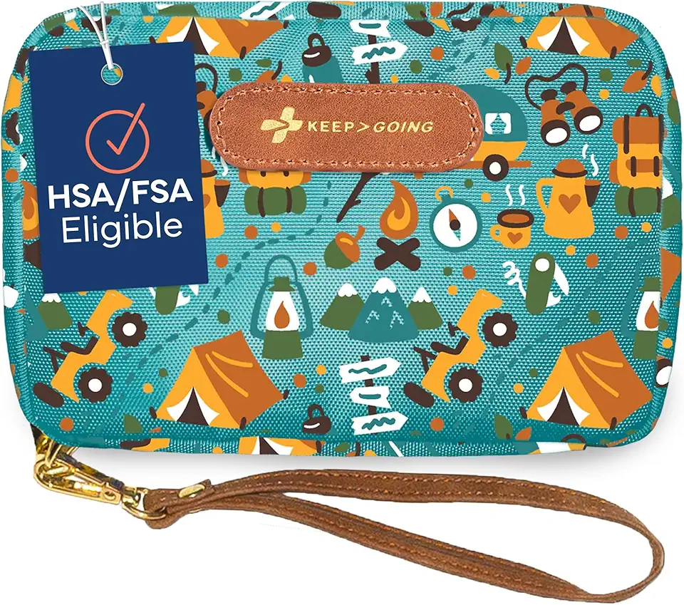 Sponsored Ad - KeepGoing Travel First Aid Kit for Kids – 130 Pc. for Car, Home, Purse, Diaper Bag & Backpack with Latex-Free Bandages