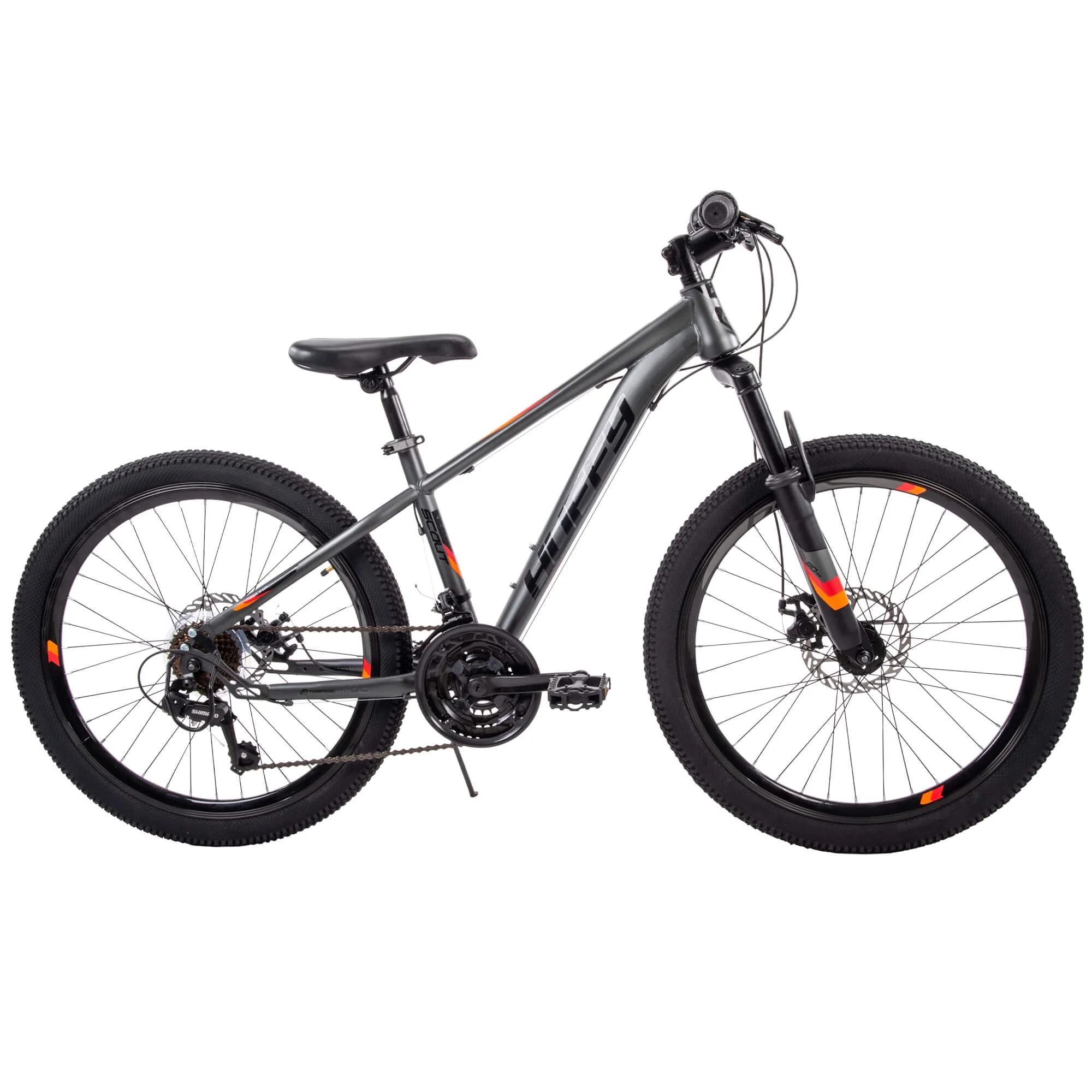 Huffy 24 Scout Boys' Hardtail 21-Speed Mountain Bike with Disc Brakes