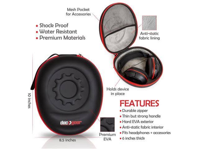Beyerdynamic DT 770 Pro 250 Ohms Studio Headphones with Deco Gear Hardbody Case Bundle