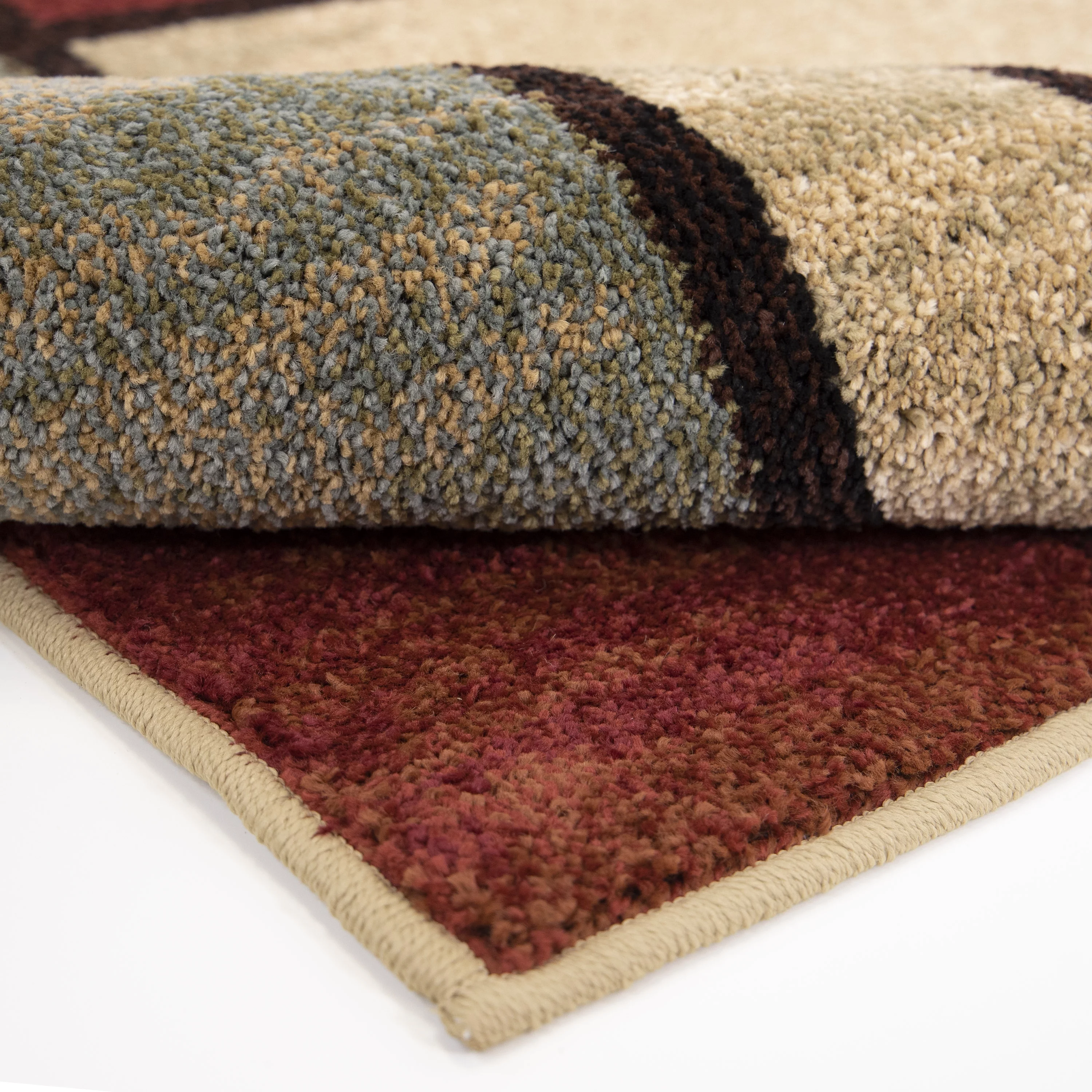 Better Homes & Gardens Spice Grid 7'10" X 10'10" Rouge Area Rug - Curated Treasures Market