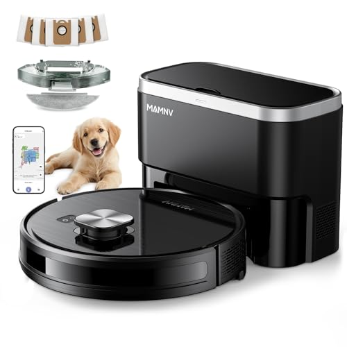 MAMNV Robot Vacuum and Mop, 11500 Pa Suction, 3-in-1 Robotic Vacuum with Smart LiDAR Navigation, 70 Day Self-Emptying,160 Min Runtime