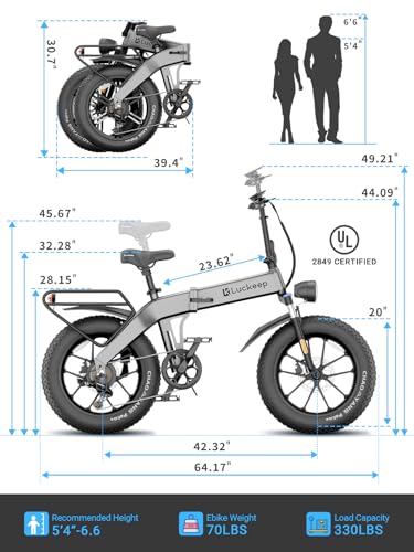 Electric Bike for Adults,1500W Peak Motor,60Miles 28/30MPH,20" Fat Tire All-Terrain Foldable Ebike