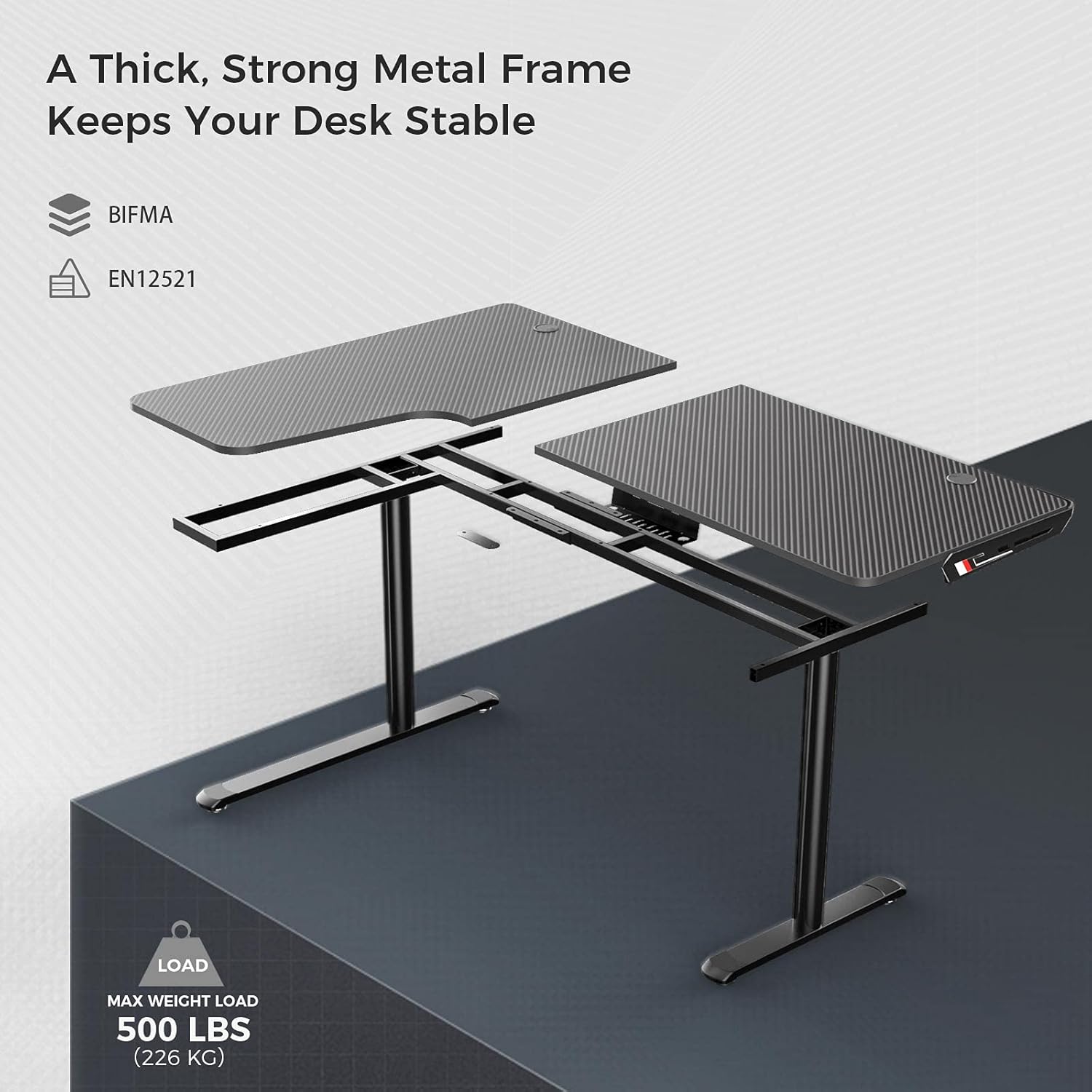 EUREKA ERGONOMIC L Shaped Gaming Desk, 60 Inch Corner Gaming Desk, Large Computer Desk, PC Gaming Desk with Mouse Pad and Cable Management for Gift