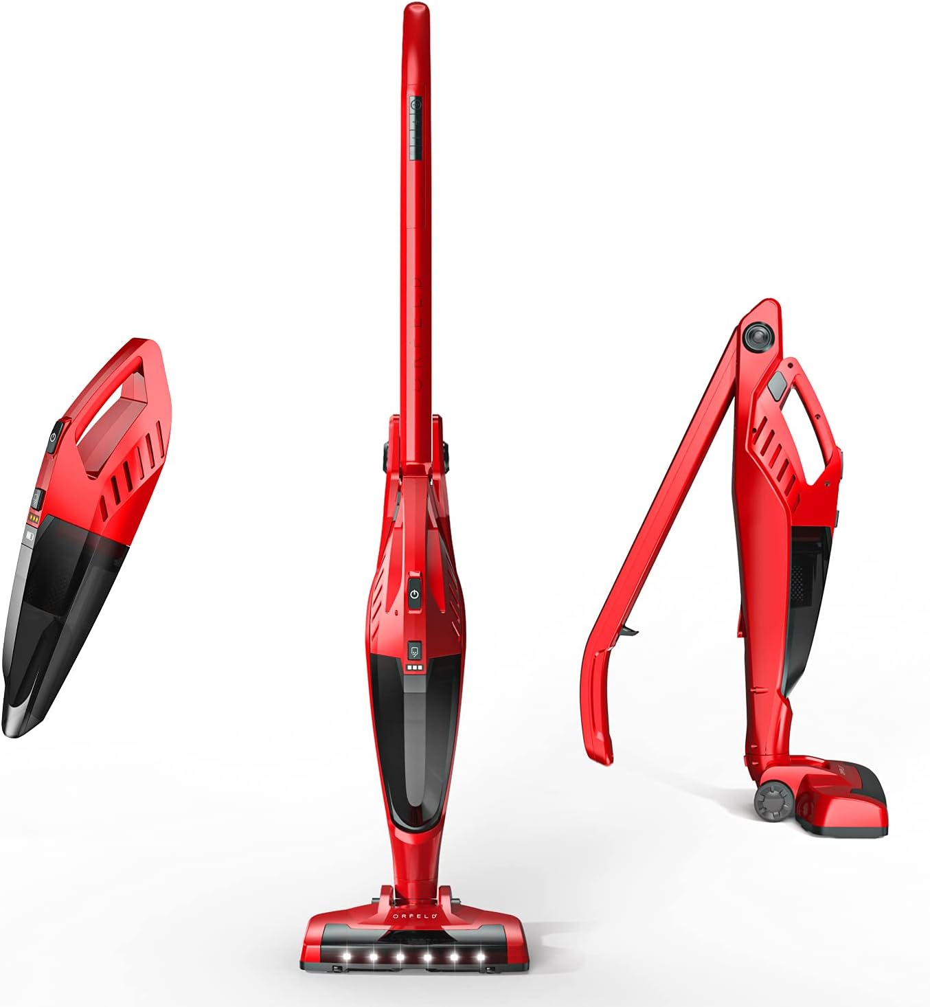 Cordless Vacuum, ORFELD Stick Vacuum Cleaner 4 in 1 Lightweight, Upright Vacuum Cleaner, Up to 40 Mins Runtime