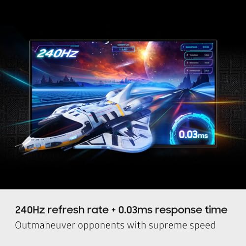 SAMSUNG 27-inch Odyssey QD-OLED G8 (G81SF), 4K, 240Hz, Gaming Monitor, 0.03ms Response Time, DisplayHDR True Black 400, AMD FreeSync™ Premium Pro