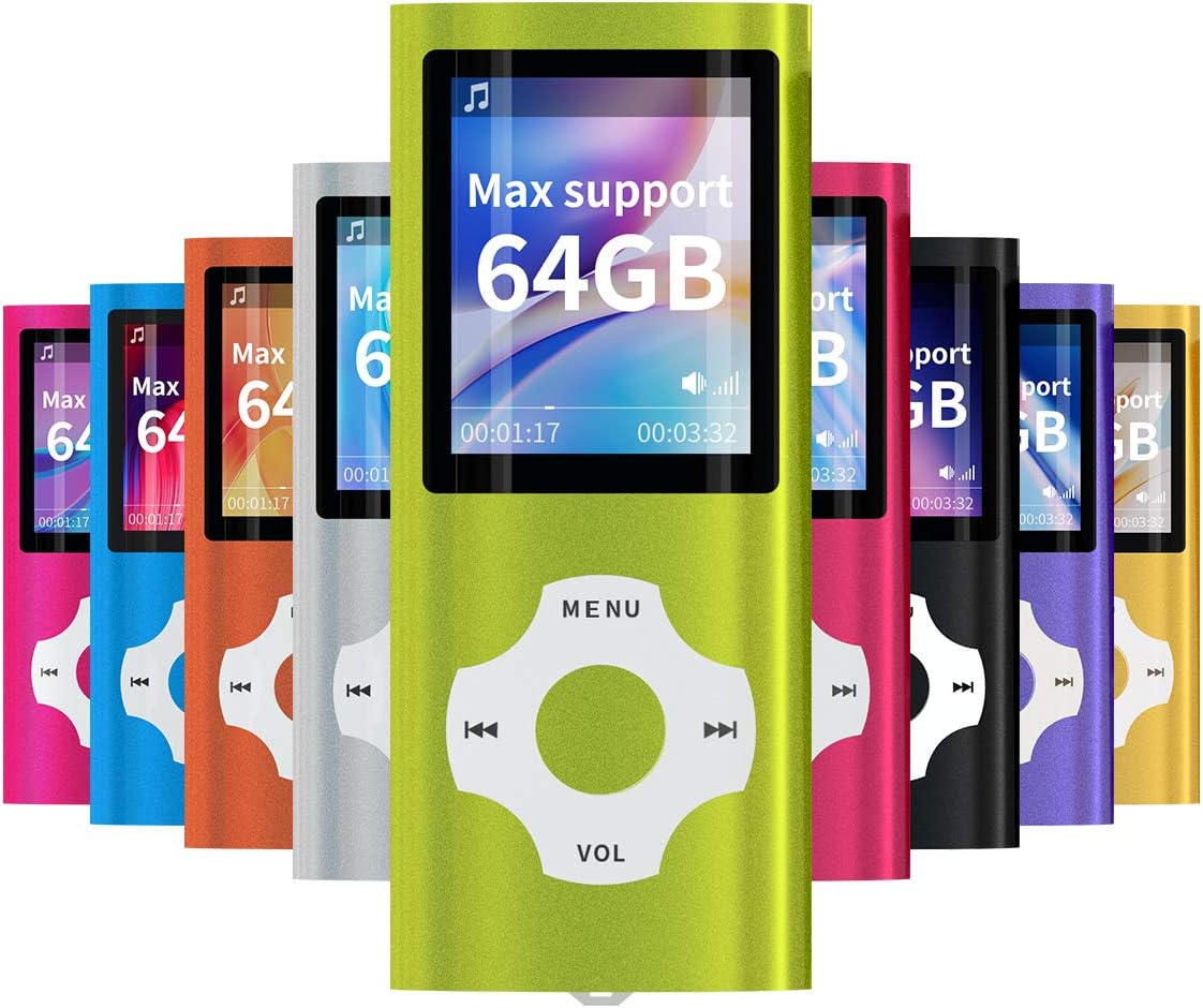 MYMAHDI Support TF Cards Slim 1.8 LCD Mp3 Mp4 Player Media/Music/Audio Player with Accessories Black