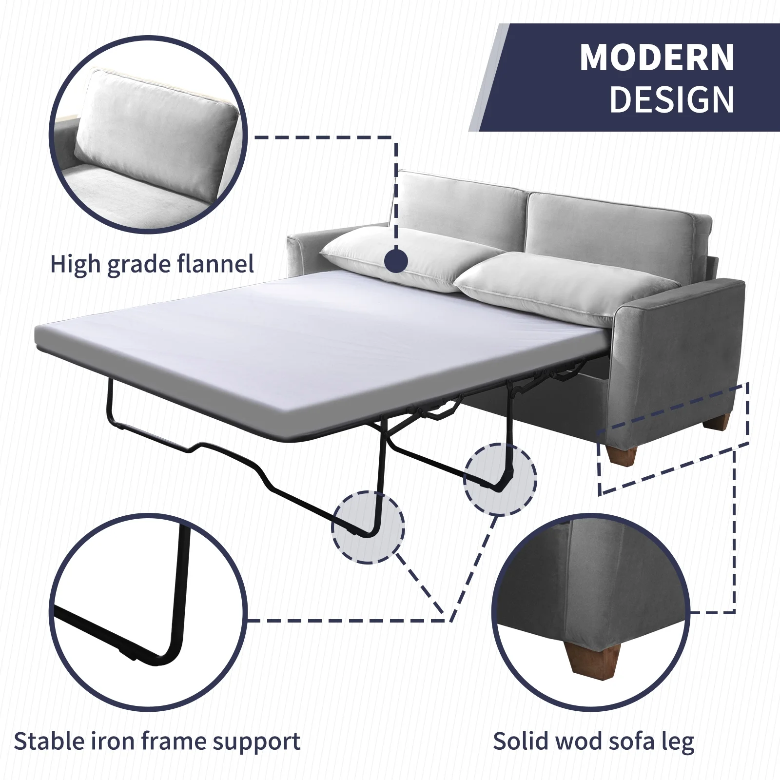 ijuicy 2-in-1 Pull Out Sofa Bed Full Size, Velvet Loveseat Sleeper Sofa with Folding Mattress, Pull Out Couch Bed for Small Spaces