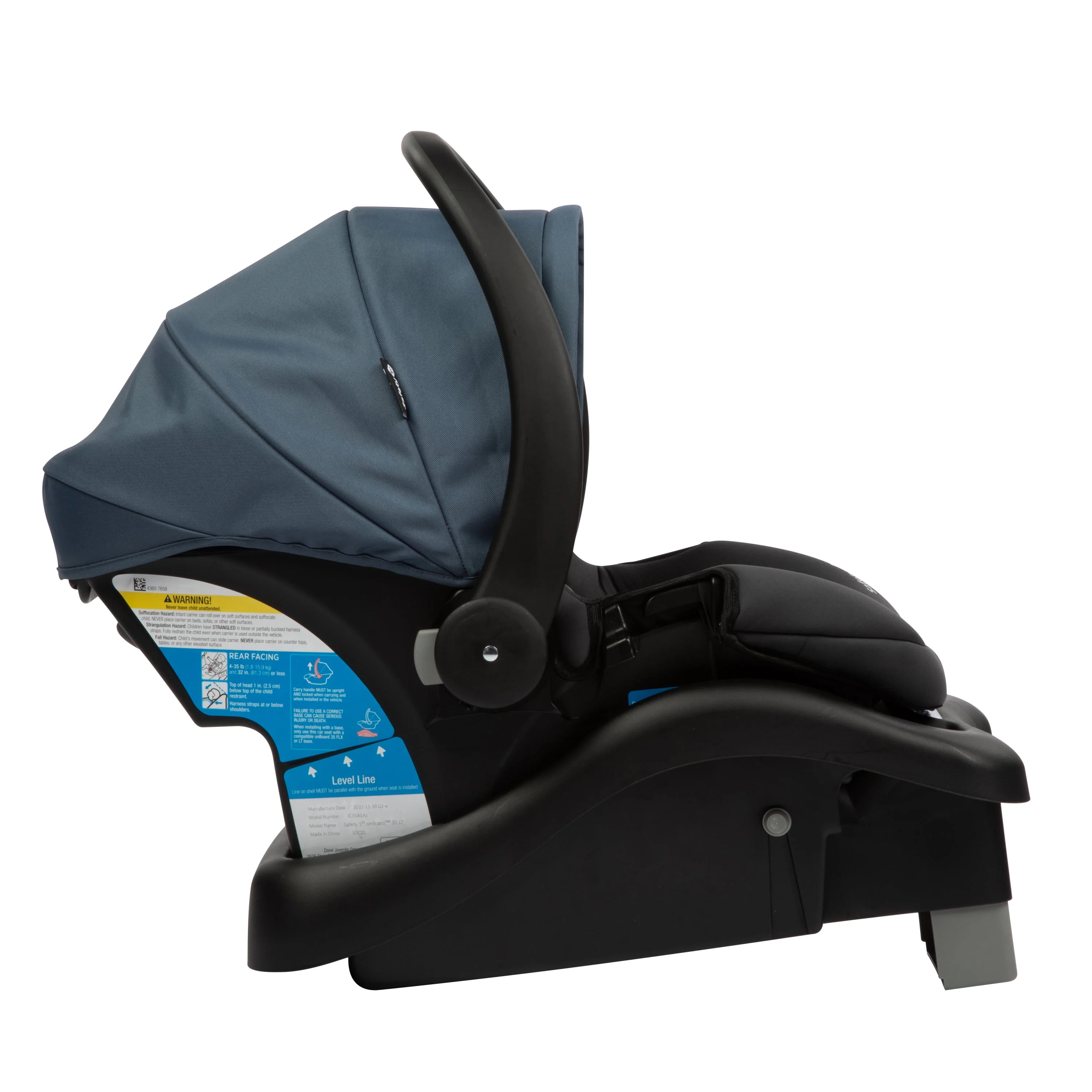 Safety 1st Grow and Go Sprint Modular Travel System Stroller with Rear-Facing Infant Car Seat, Whisper Grey