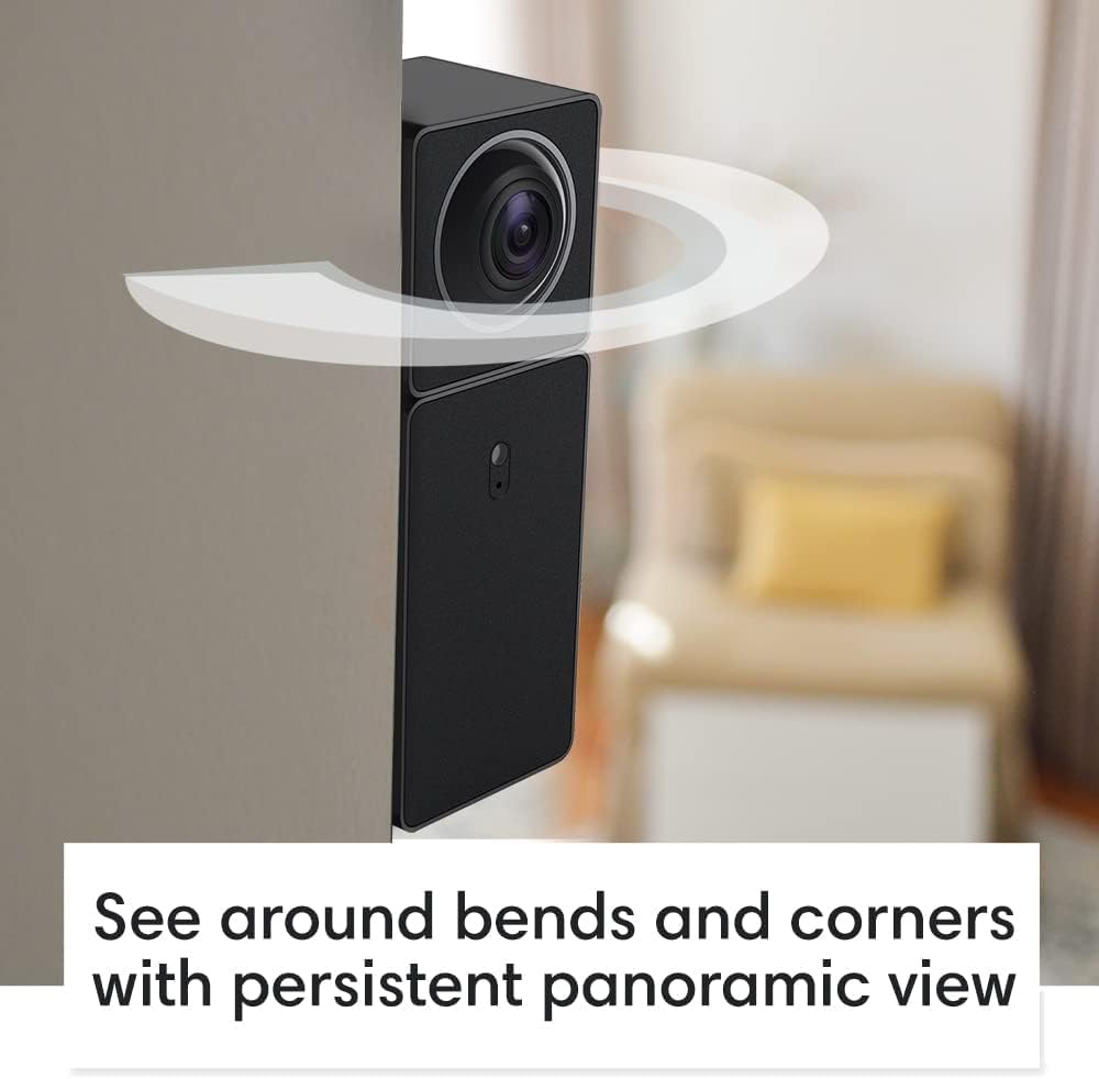 Tobicam Indoor Security Camera Shows 4 Views All at Once (2 Cams Built-in 1) Plug-in Smart Camera for Home Security, 1080P HD WiFi