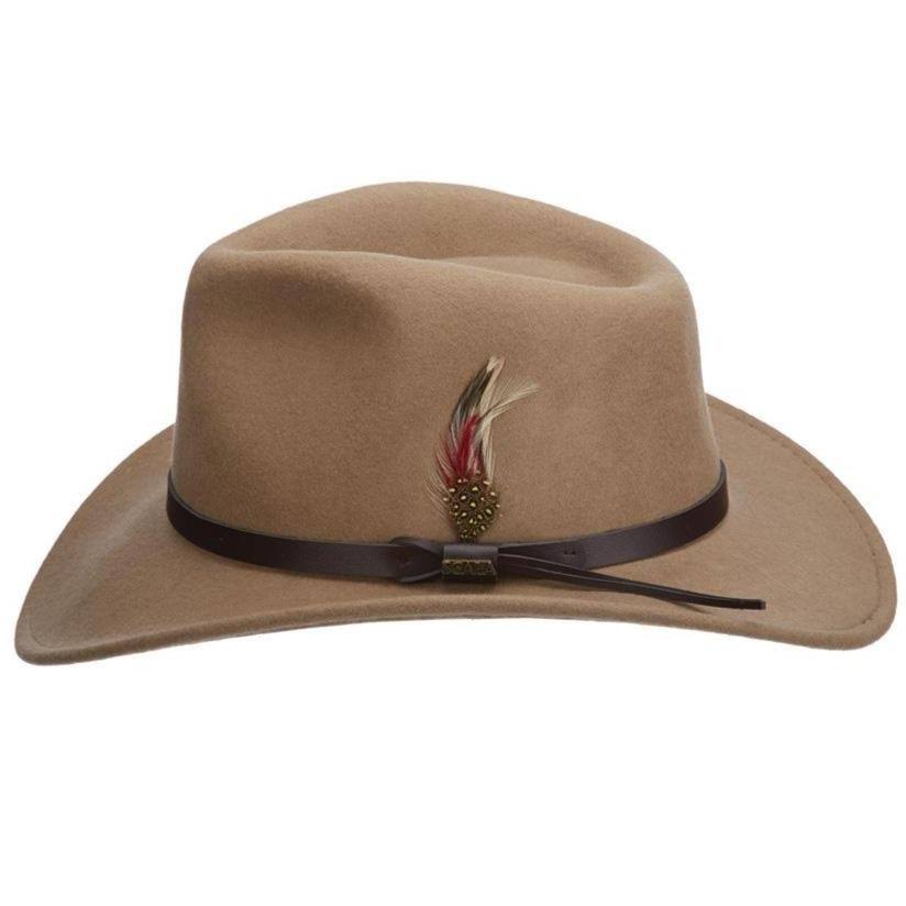 Scala Classico Men&s Crushable Felt Outback, Putty, Large