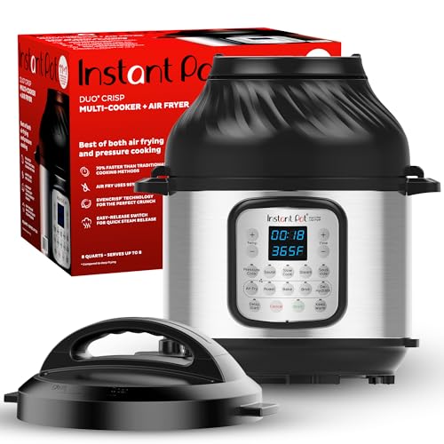 Instant Pot Duo Crisp 11-in-1 Air Fryer and Electric Pressure Cooker Combo with Multicooker Lids that Air Fries, Steams, Slow Cooks, Saut&eacute;s