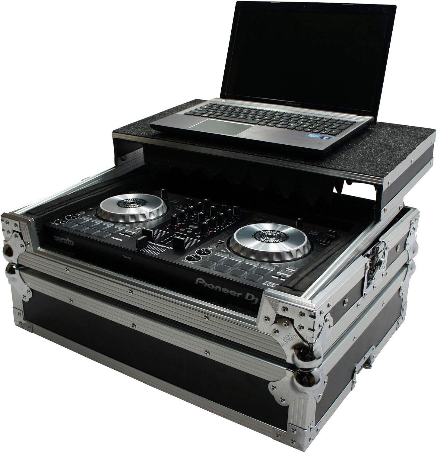 Harmony HCMINILT Flight Glide Laptop Stand Road DJ Case Compatible with Pioneer DDJ-SB3