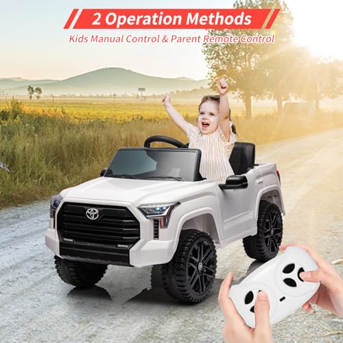 IDEALHOUSE Electric Car for Kids, 12v Ride on Truck Car, Ride-on Toys for Boys/Girls, Off-Road Kids Pickup Car with Remote Control, Spring Suspension