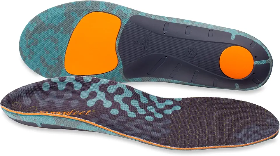 Superfeet Run Cushion High Arch Insoles - High Arch Support - Trim-to-Fit Inserts for Running Shoes - Professional Grade - 2.5-4 Men / 4.5-6 Women