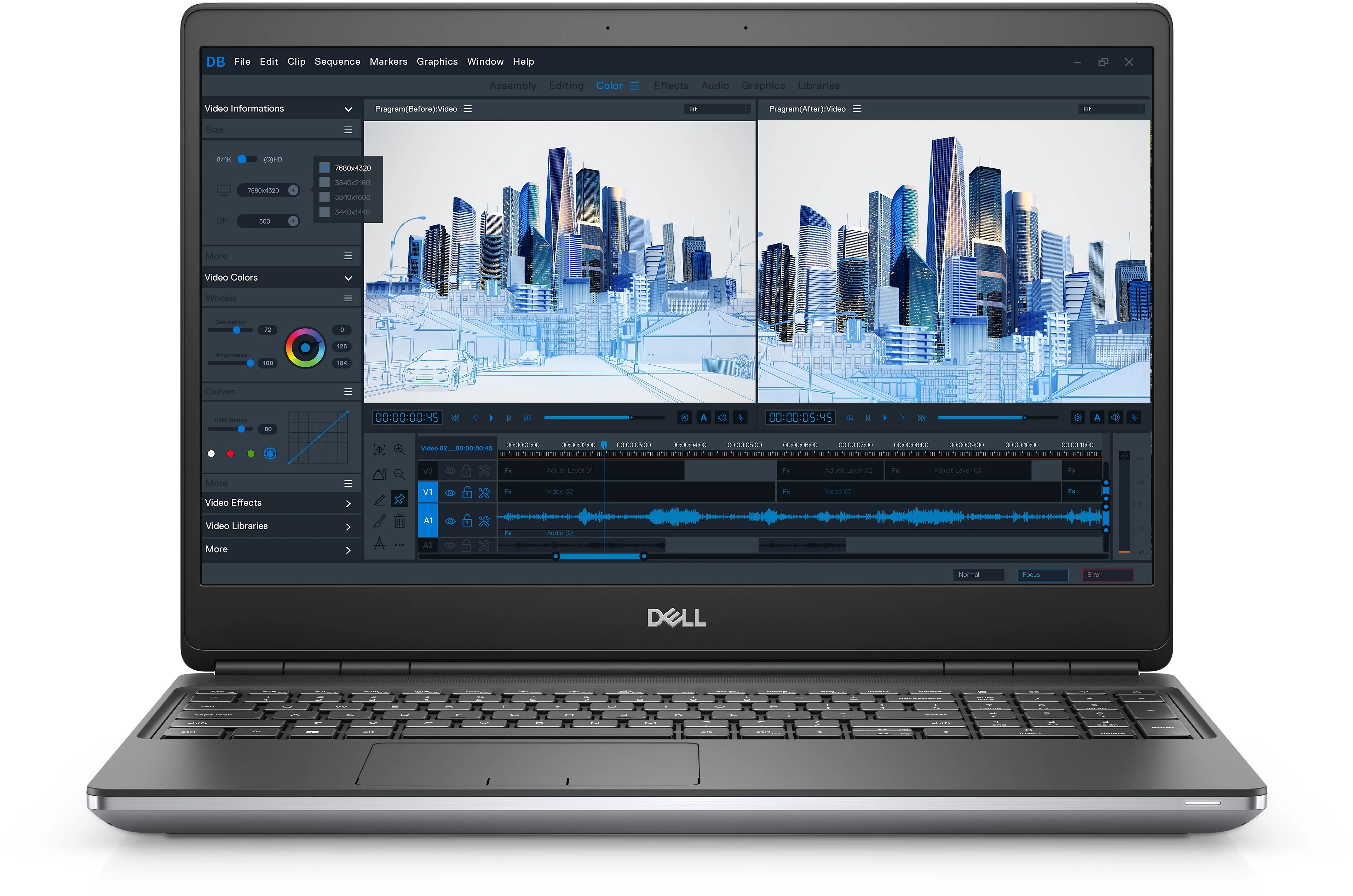 Restored Dell Precision 7000 7560 Workstation Laptop (2021) | 15.6" FHD | Core i7 - 512GB SSD - 64GB RAM - Nvidia T1200 | 8 Cores @ 4.8 GHz