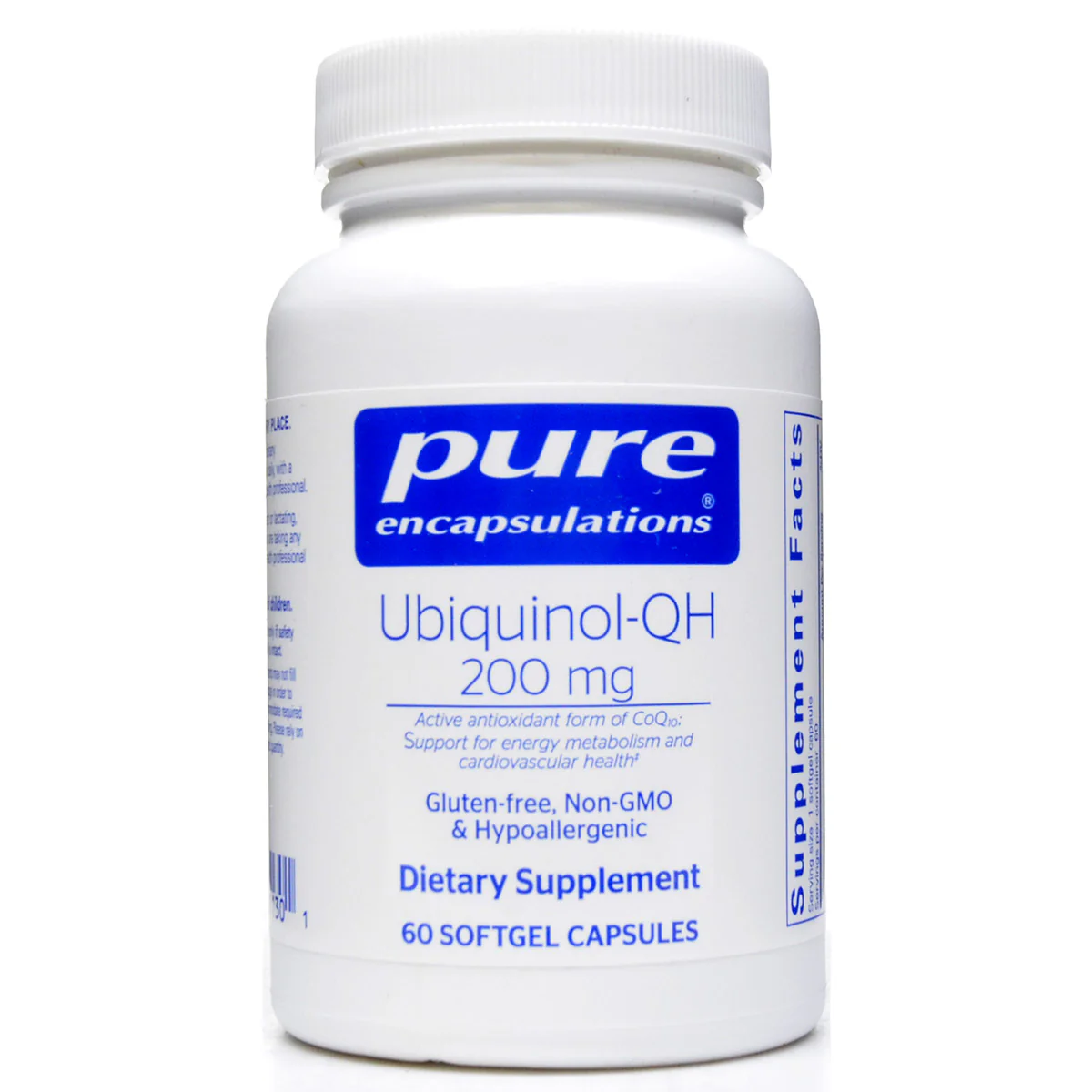 Ubiquinol-QH 200 mg 60 gels by Pure Encapsulations - Kansas Nuitrition - HNZSDS