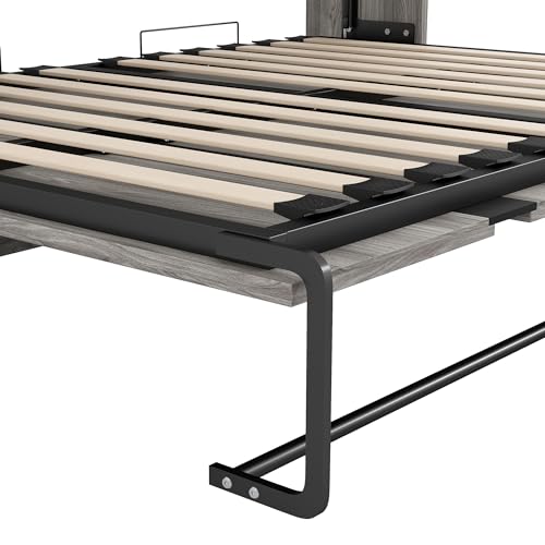 Ball & Cast Queen Size Murphy Bed Hideaway Wall Chest with Top Shelves & USB,Storage Cabinet Bed Frame w/Slat Support