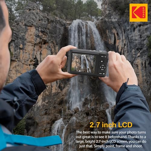 Kodak PIXPRO FZ45 Digital Camera + Point & Shoot Camera Case + Sandisk 128GB SDXC Memory Card