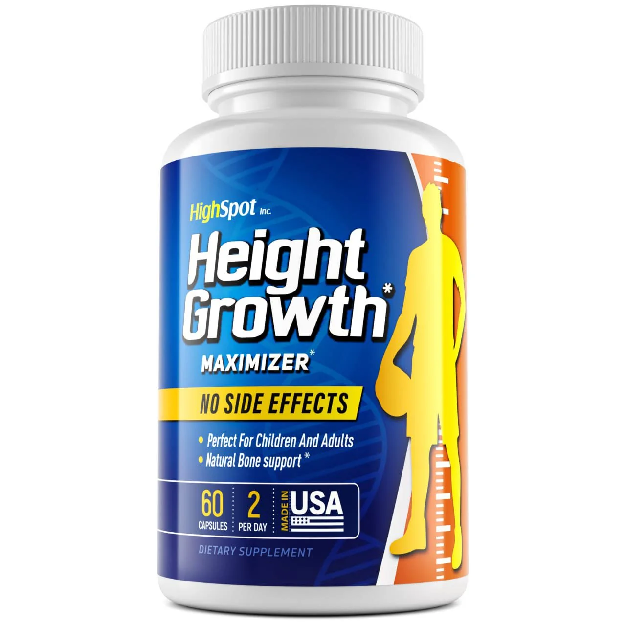 HighSpot Height Growth - Height Growth Maximizer - Calcium, Vitamin D3, B1, B2 - Grow Taller Supplement - Bone Growth Supplement