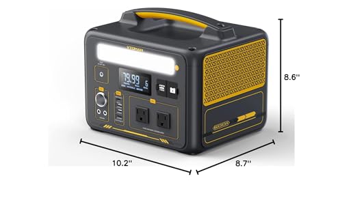 VTOMAN Jump 600X Portable Power Station, LFP Battery Powered Generator with 2x 600W AC Outlets (Surge 1200W), 4x USB ports