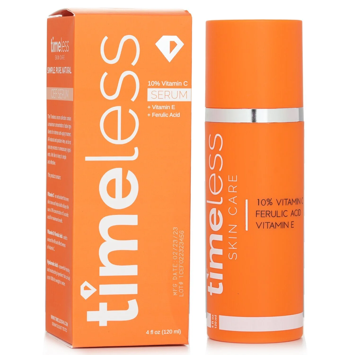 Timeless Skin Care 10% Vitamin C Serum + Vitamin E + Ferulic Acid 30ml/1oz