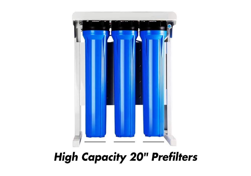 Premier Commercial Grade Reverse Osmosis Water Filtration System | 800 GPD with Booster Pump + 40 gallons Tank