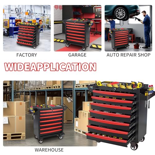 Rolling Tool Chest, Metal Tool Box with 5 Drawers