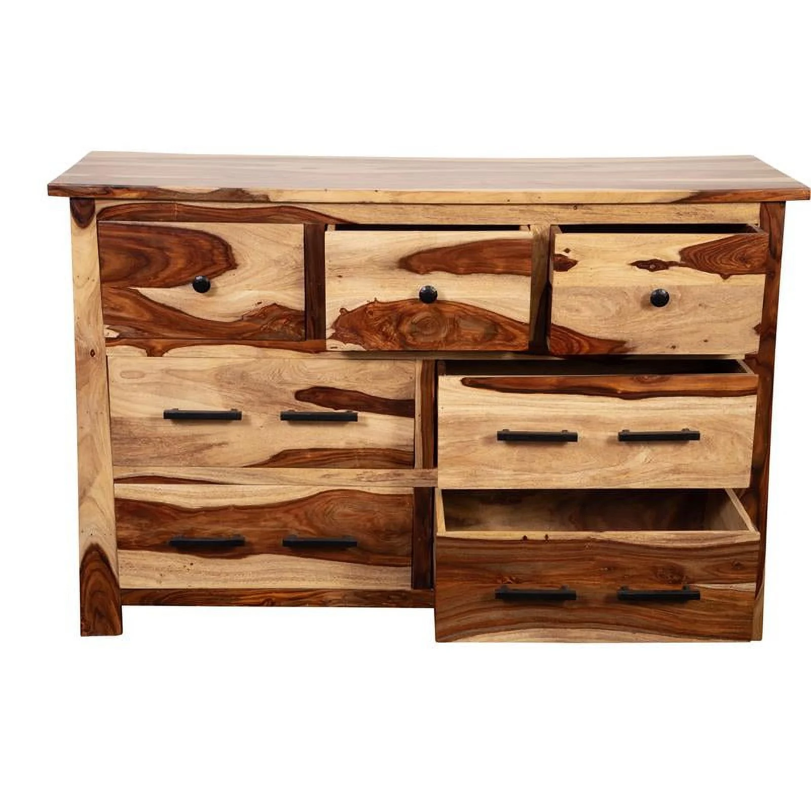 Kalispell Solid Sheesham Wood 7 Drawer Dresser